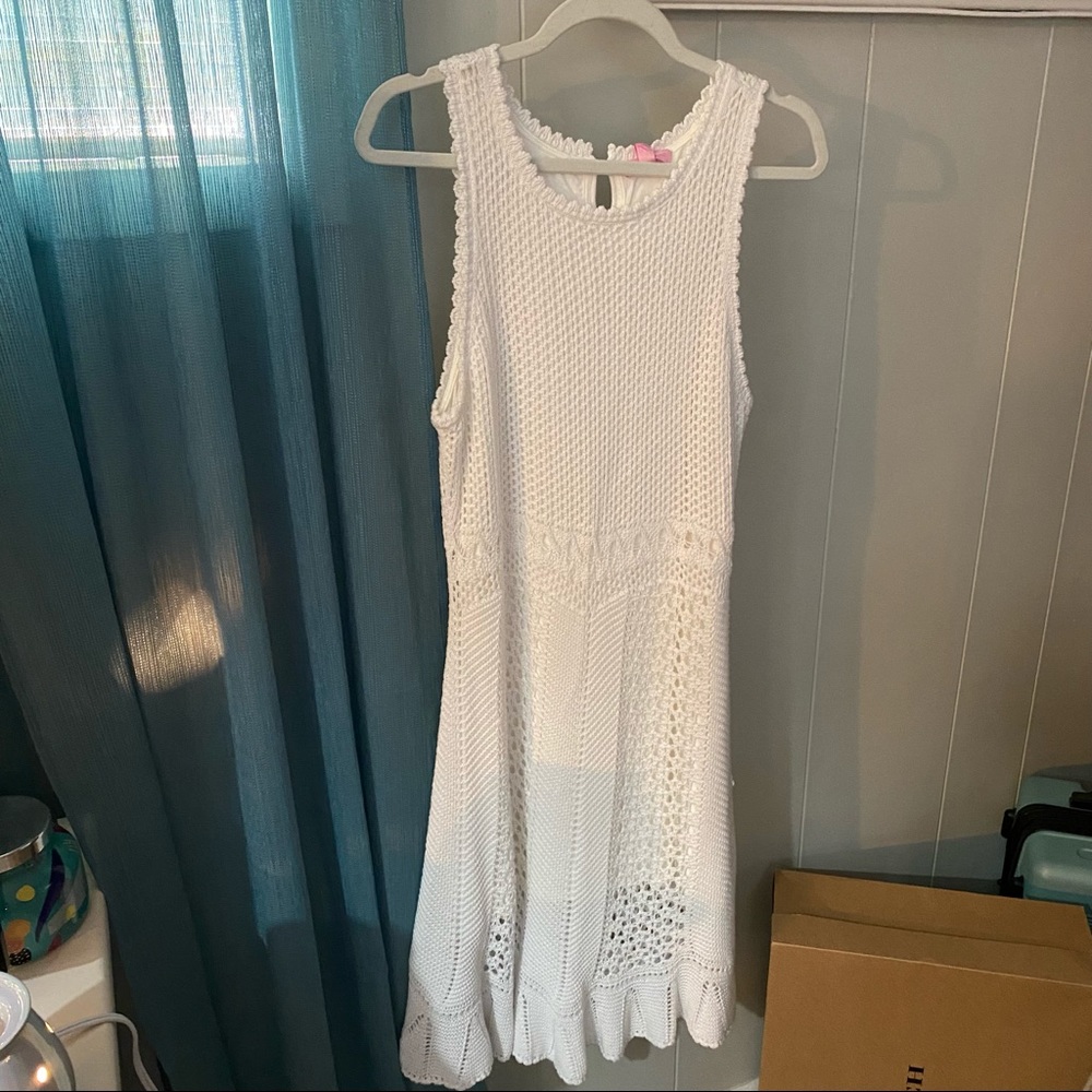Lilly Pulitzer white resort sweater dress